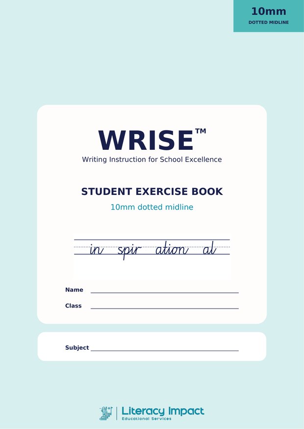 WRISE 10mm dotted midline exercise book cover