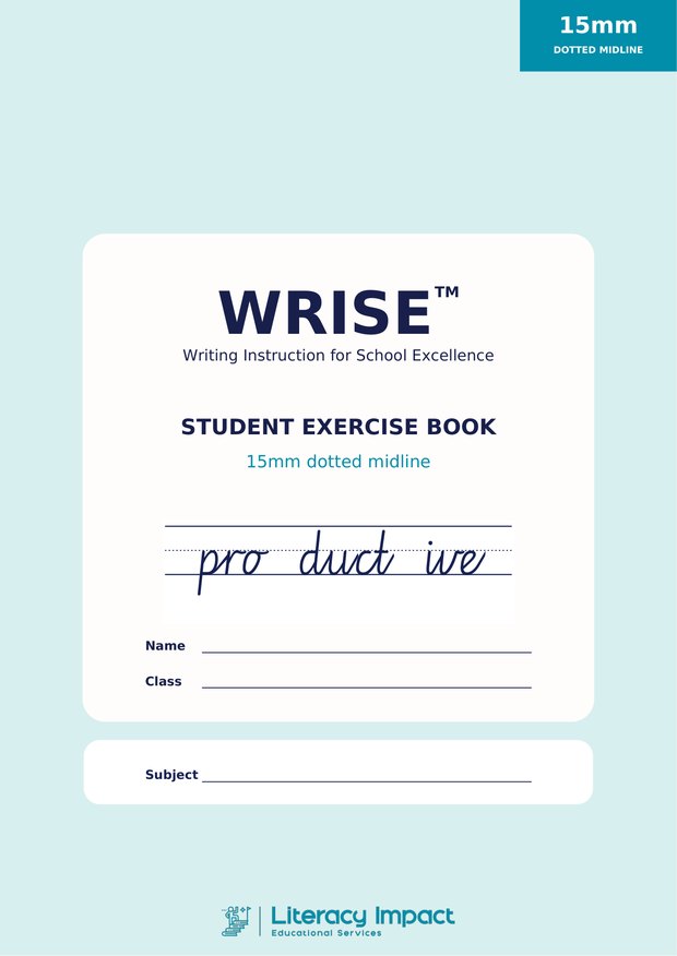 WRISE 15mm dotted midline exercise book cover