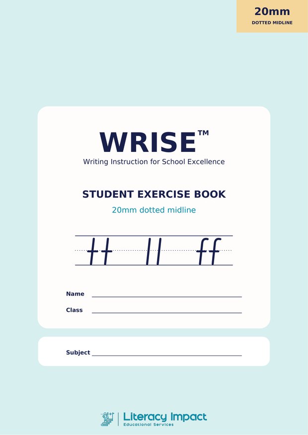 WRISE 20mm dotted midline exercise book cover