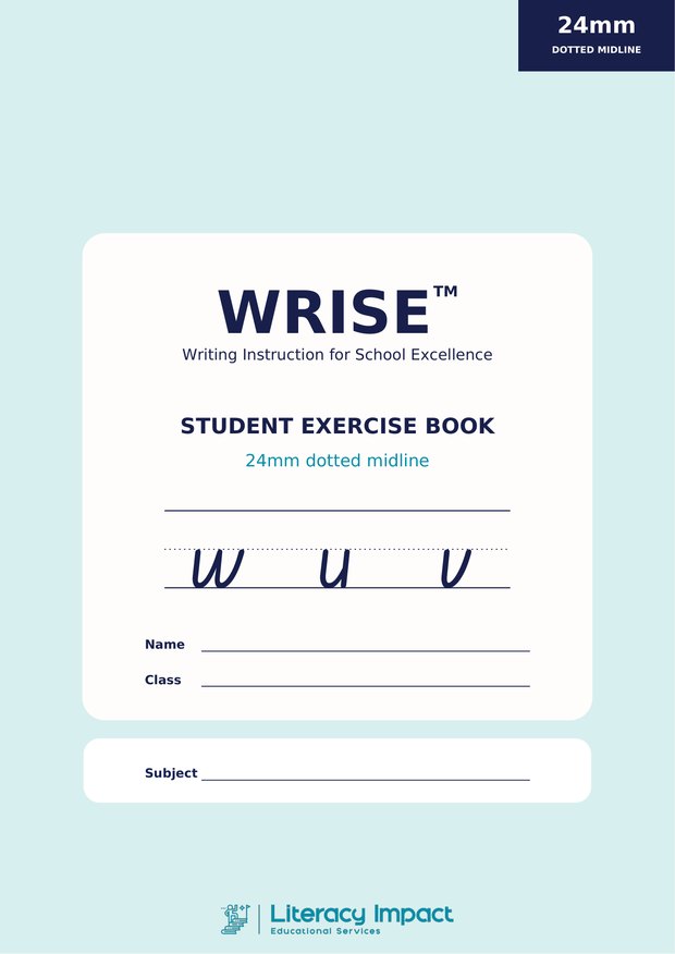 WRISE 24mm dotted midline exercise book cover
