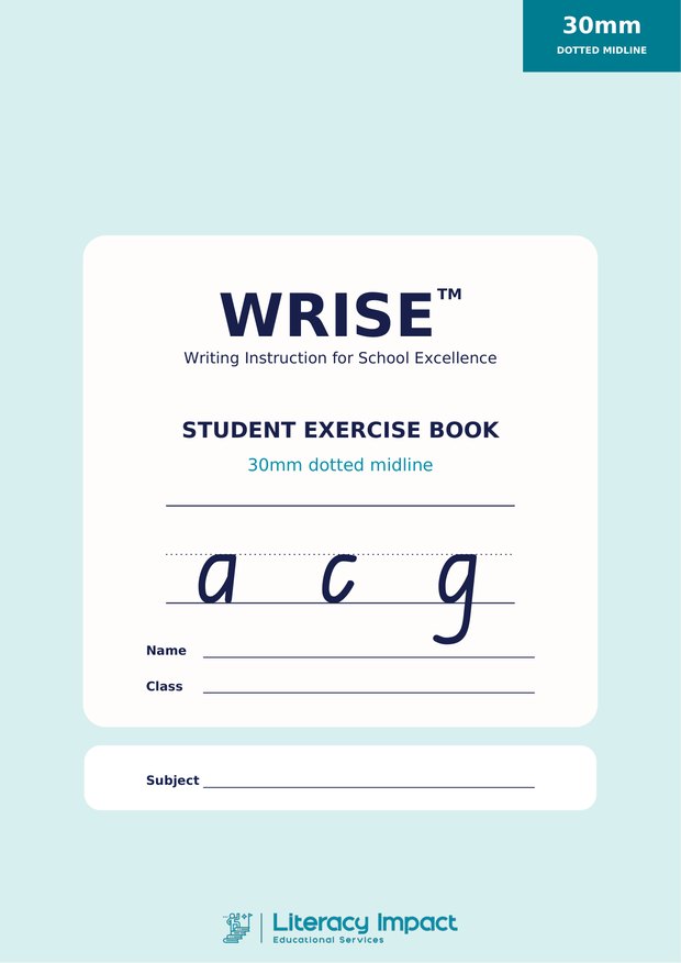 WRISE 30mm dotted midline exercise book cover